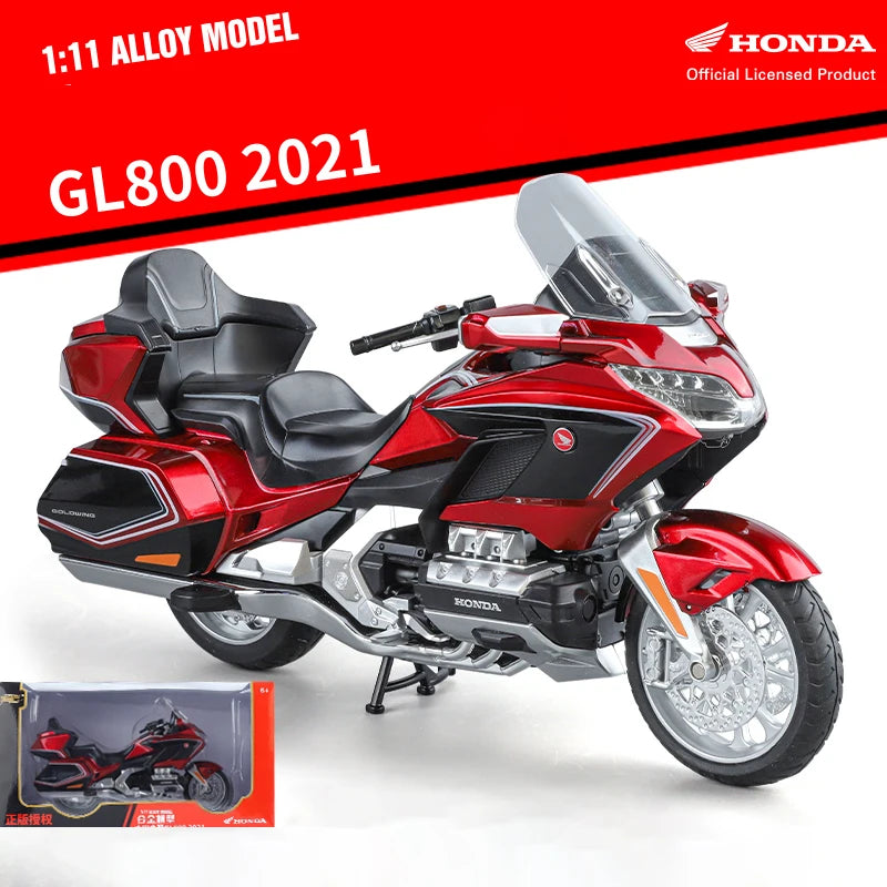 Diecast Honda Gold Wing GL1800 2021 Touring Motorcycle Model 1 to 11 Scale