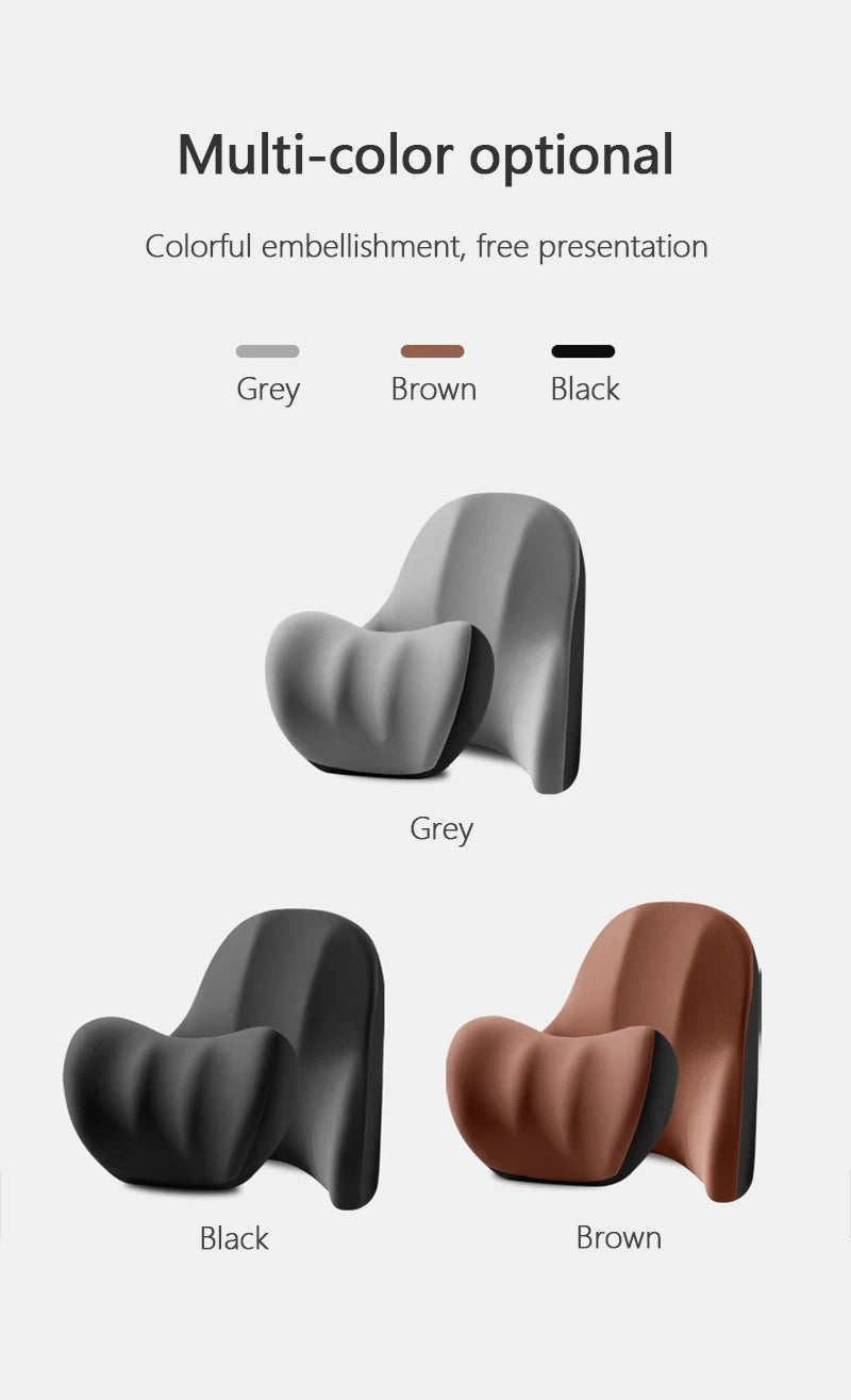 Car Electric Single Lumbar Single Headrest Vibration Massage Lumbar Support Neck Pillow Lumbar Cushion Car Seat Car Interior