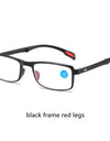 Folding Reading Glasses Unisex Ultralight Resin Presbyopic Eyeglasses Portable Anti Blue Ray Vision Care Reader Eyewear With Box