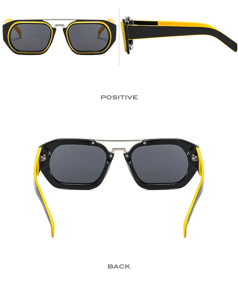 Square Vintage Sunglasses With UV400 Protection