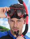 Adult silicone diving glasses professional snorkeling HD swimming tempered glass large frame mask