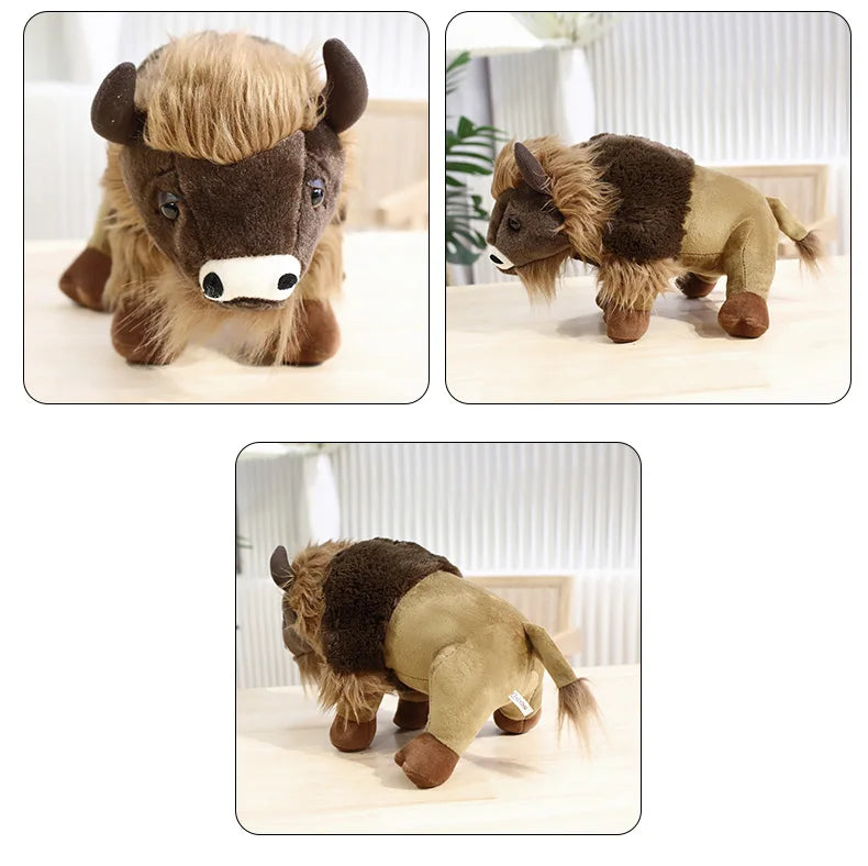 Lifelike Bull Buffalo Cow Bison Plush Stuffed Animal