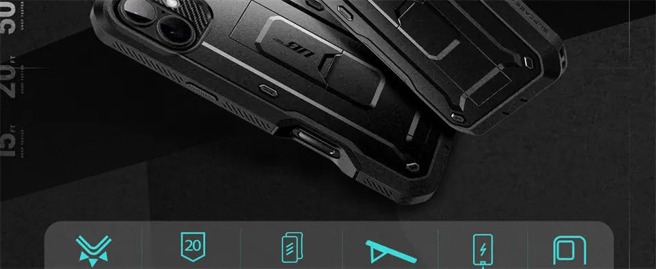 For iPhone 16 Case 6.1" (2024) UB Pro Full-Body Heavy Duty Rugged Phone Case with Built-in Screen Protector