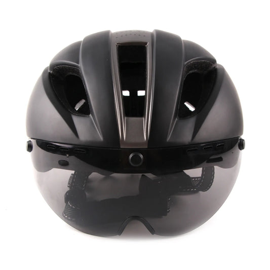 Aero Time Trial Cycling Helmet With Magnetic Lens