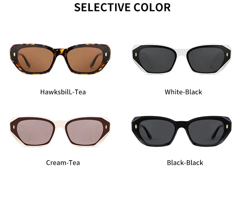 Cat Eye Acetate Polarized UV400 Fashion Sunglasses for Women Luxury Party Eyewear