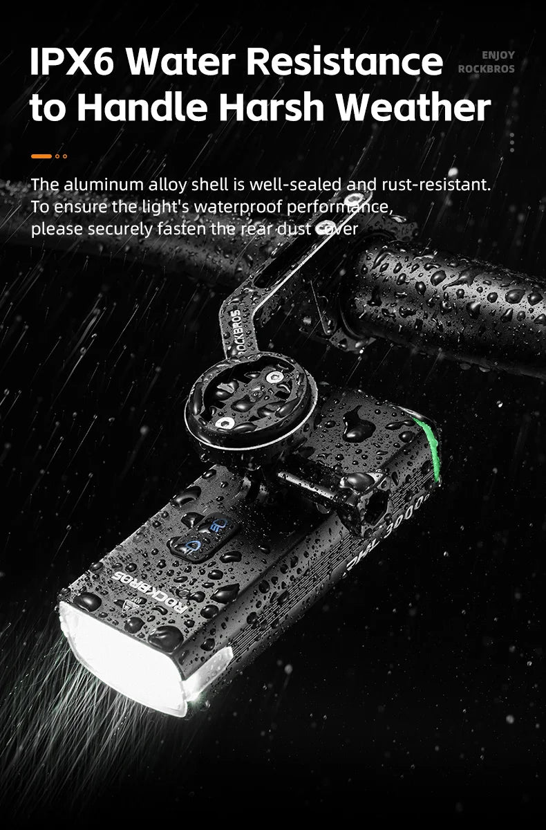 3000LM Bike Light 10000mAH Flashlight High-Low Beam Bicycle Front Light Powerbank Waterproof MTB Road Cycling Headlight