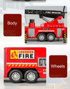 1:32 Ladder Truck Water Tanker Military Missile Rocket Launcher Trucks Model Toy Car Metal Diecast Sound Light Models Boys Gifts