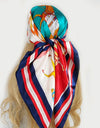 Retro Women Silk Scarf Bandanna Fashion Bohemian Pattern Square Hijab Lady Wrap Headband foulard muffler