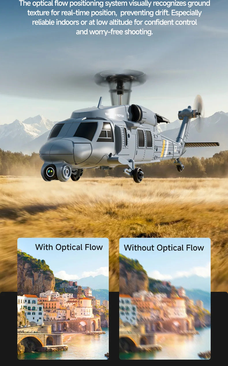 Remote Control Military Helicopter With Camera And Screen
