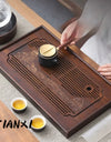 Jiangshan Tea Tray Household Small Drain Tea Table Bamboo Tea Tray Kung Fu Tea Set Accessories Tea Sea Dry Brewing Table