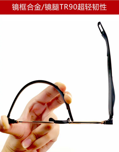 TR90 Reading Glasses Men 360 Degree Rotation Presbyopia Eyewear Folding Eyeglasses Readers With Case