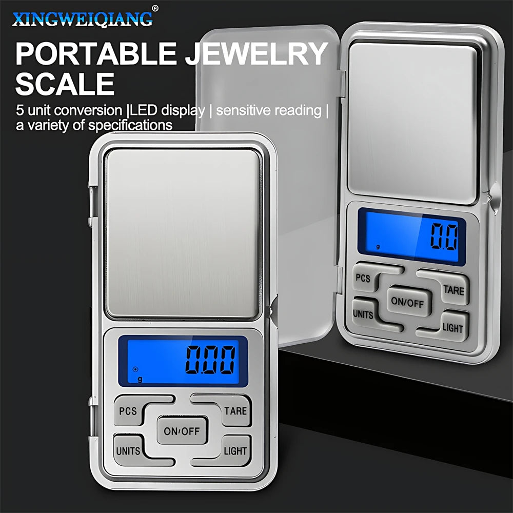 0.01g 500g Jewelry Scales Weight Diamond Balance Kitchen Weighing Digital Pocket Mini Scale Bathroom