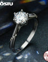 D Color VVS1 EX Moissanite Wedding Ring 1ct Round Diamond Cut Solitaire 925 Sterling Silver Promise Rings