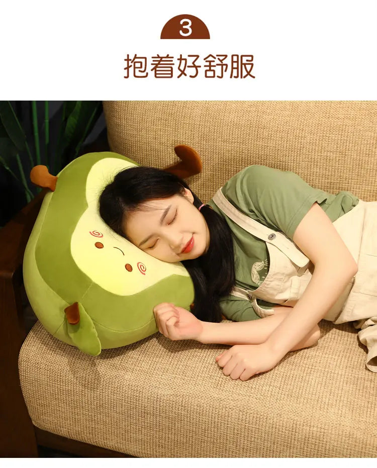 Giant Avocado Plush Soft Stuffed Fruit Pillow