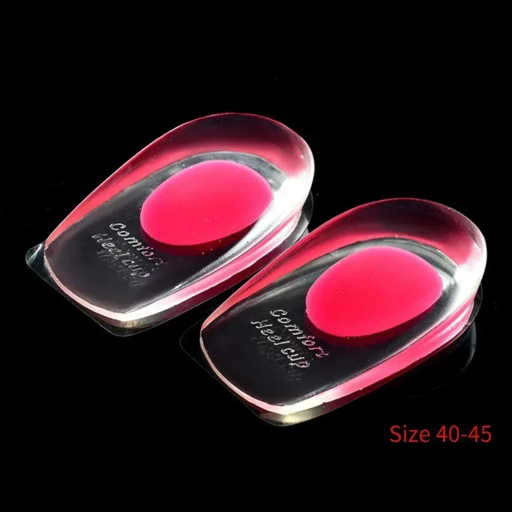 2 Pcs Silicone Heel Pad Heel Pain Relieves Pain Damping Heel Sole and Achilles Tendon Long-term Care Tool Foot Massage Care Pad