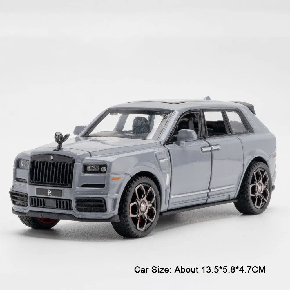 1:36 Rolls-Royce Cullinan 911 Alloy Miniature Model Diecast Toys Car Doors Opened Sound Light Pull Back Vehices Cars Decorations