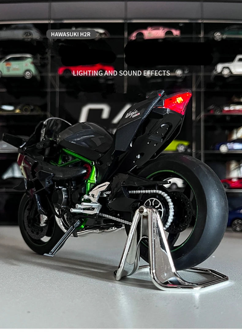Diecast H2 H2R Racing Motorcycle Model 1 to 9 Scale