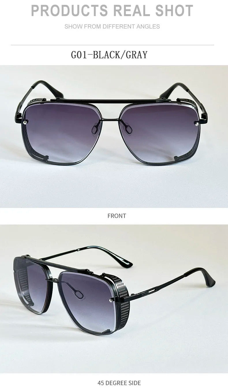 Steampunk Square Sunglasses With UV400 Protection