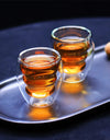 2/4/6pcs Screw Thread Espresso Cups Set Double Wall Glass Coffee Mugs Set 80ml Shot Glass Insulated Teacup Coffee Accessories