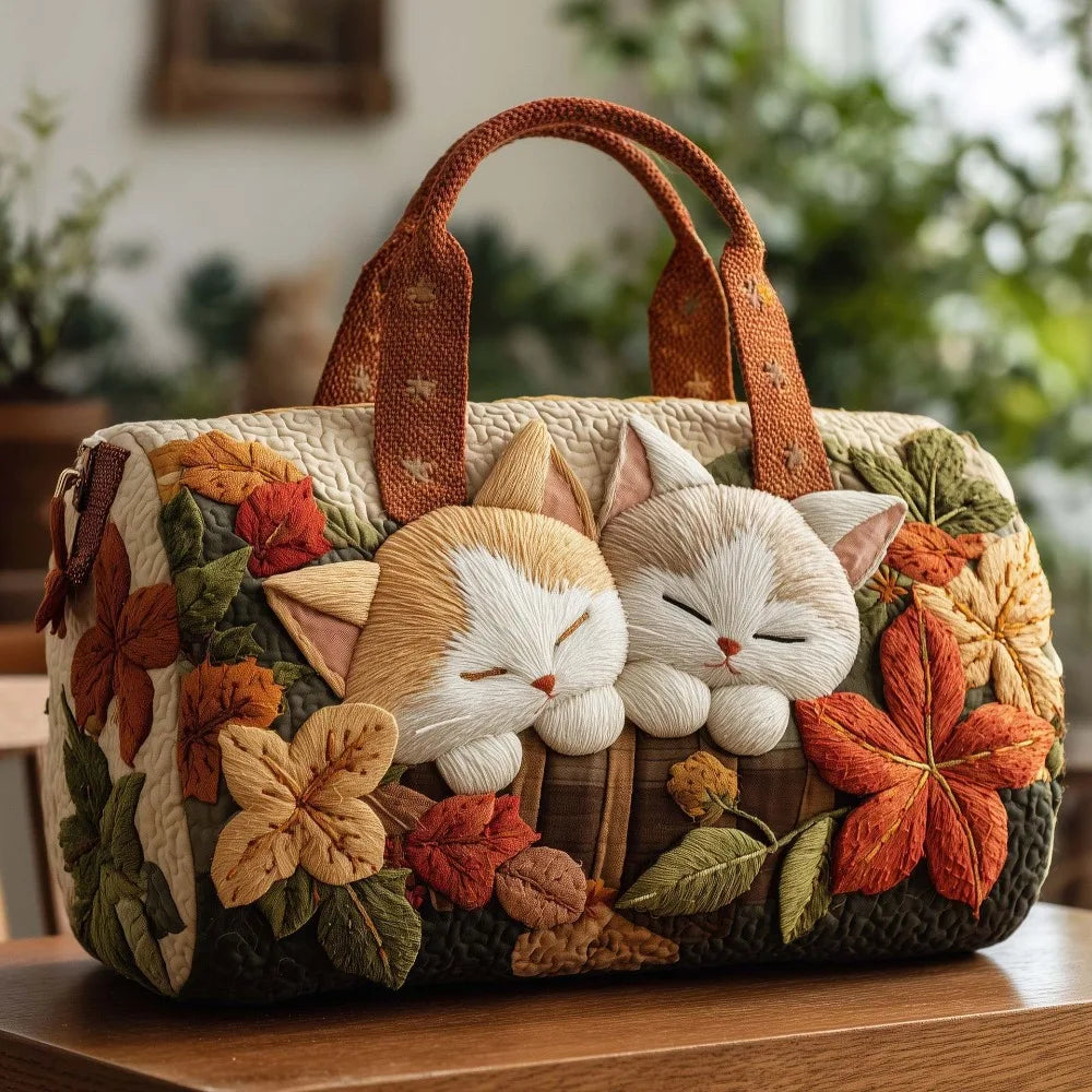 3D Quilted Travel Duffle Bag Large Capacity Shoulder Tote