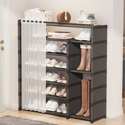 Dustproof Shoe Rack Household Racks Multi-Layer Shelf Dustproof Door Dust-Proof Shoes Storage Box Shoe Rack Organizer Cabinet