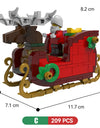 Merry Christmas Train Santa Claus Sleigh Carriage Christmas Tree Building Blocks Assembly Bricks Toys 's Xmas Gifts