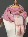 Autumn Winter Warm Cashmere Scarf Dot Pattern Long Tassels Women Thicken Wrap Shawl Lady muffler Wool Pashmina