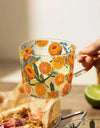 500ml Creative Glass Scale Handgrip Mug Breakfast Milk Coffee Couple Mug Home Tumbler Water Drinkware Fruit Juice Cups