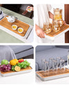 Bamboo Tea Tray Home Living Room Kungfu Tea Set Small Tea Tray Draining Dry Soaking Table Storage Wet And Dry Use