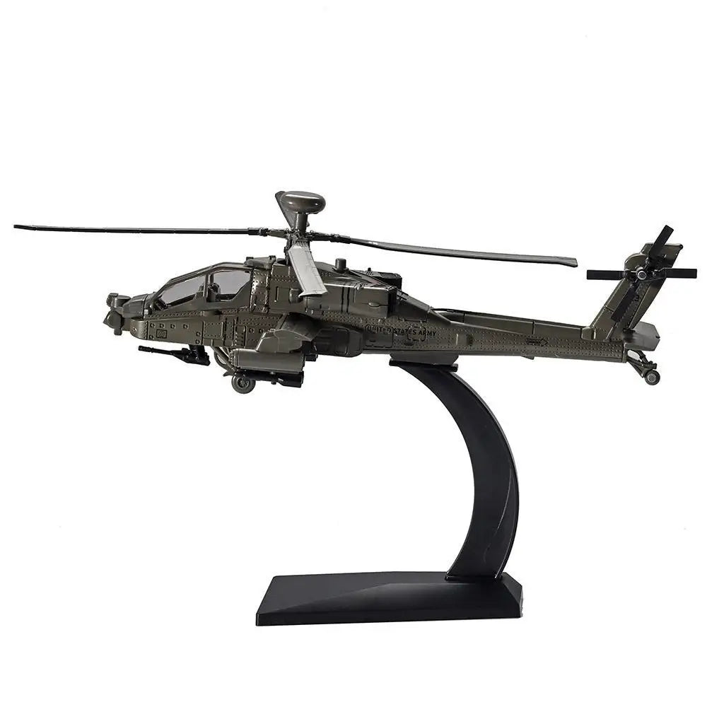 Military Helicopter Alloy Model With Display Stand