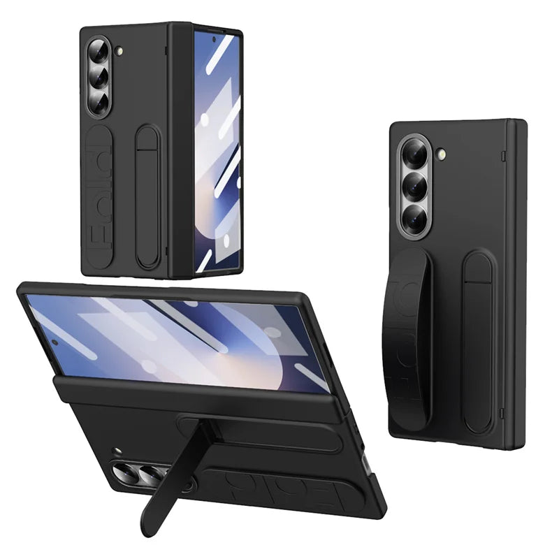 For Samsung Galaxy Z Fold 6 3 4 5  Hinge Case Armor Shockproof Full Screen Protector Tempered Glass Folding Cover