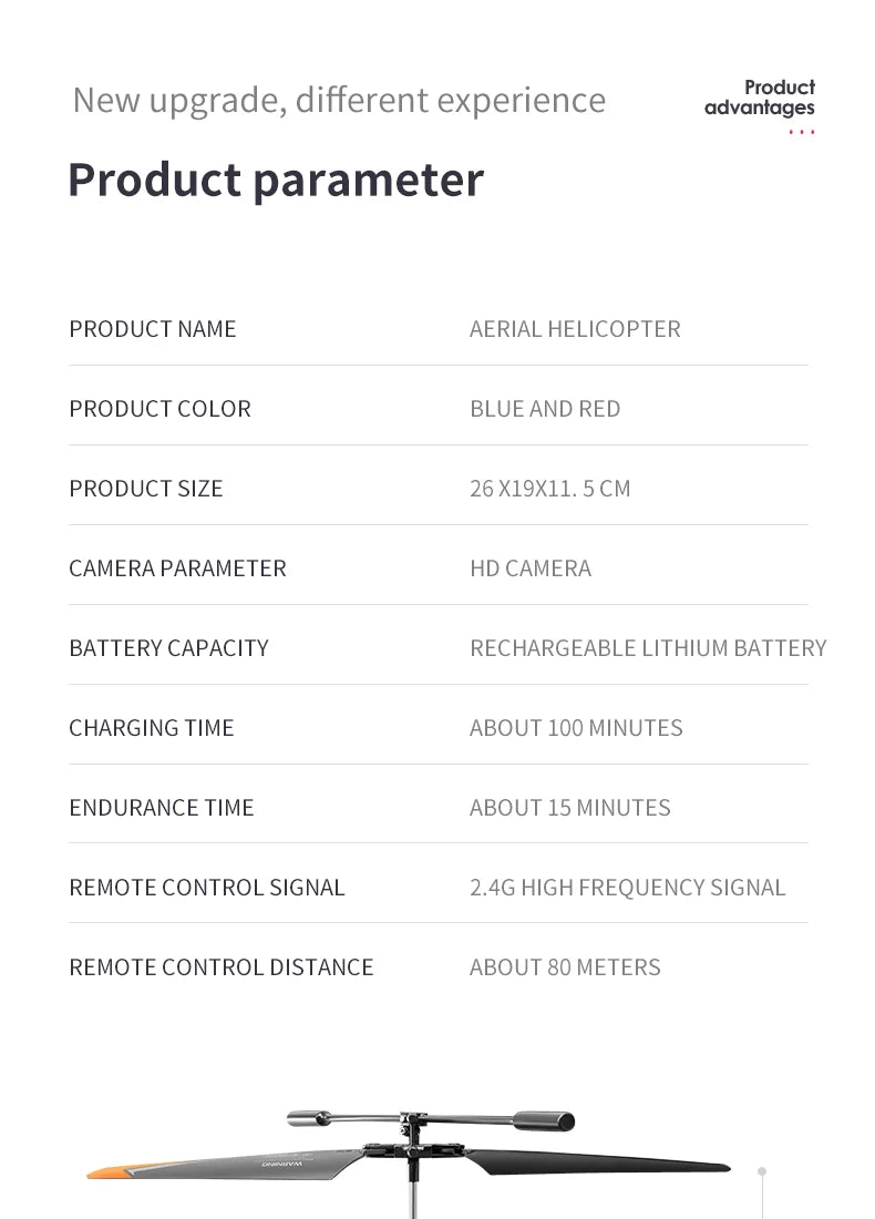 4DRC M6 Remote Control RC Helicopter with 4K Camer Altitude Hold Drone 2.4GHZ 4CH Aircraft for Adults Birthday Gifts Toys