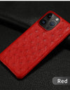 100% Natural Ostrich Leather Phone Case for iPhone 16 15 14 Pro Max 14Pro 16 Plus 15Pro 16Pro luxury Back Cover