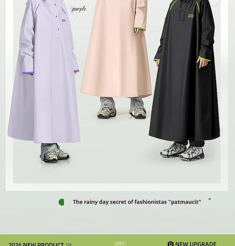 Thickened Full Body Waterproof PVC Raincoat for Motorcycle and Electric Scooter Riding