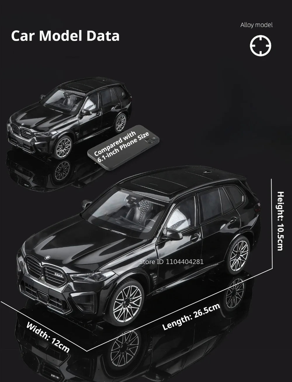 1:18 X5M Honda Accord Car Toys Alloy Diecast Models Shock Absorption Doors Opened Front Wheel Steering Vehices Desktop Ornament