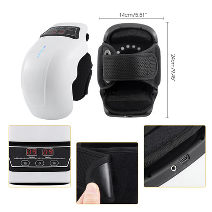 Electric Knee Massager with 3-gear Heating Knee Massage Machine Knee Massage Tool for Women & Men All-round wrap around the knee