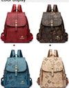 Women's Designer Letter Printing Leather Backpacks Large Capacity Travel Shoulder Bags Totes School Bag