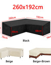 L Shape Corner Outdoor Sofa Cover Waterproof Rattan Corner Furniture Cover V Shape Sofa Table Chair Protective Dust Covers