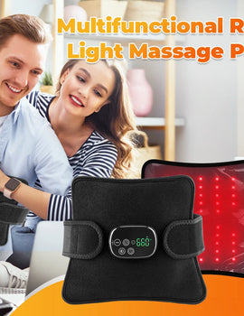 Multifunctional Red Light Massage Pad with Digital Display Controller LED Red Light Therapy Vibration Massage Relax Body