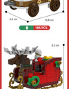 Merry Christmas Train Santa Claus Sleigh Carriage Christmas Tree Building Blocks Assembly Bricks Toys 's Xmas Gifts