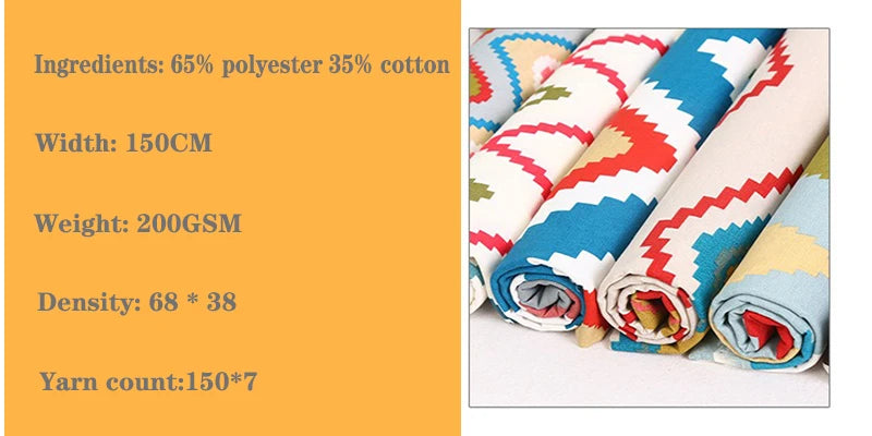 1M/2M/3M Factory spot supply printing canvas fabric, Handmade DIY sewing tent tablecloth, luggage and bags, home textile fabric