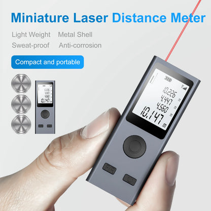 Laser Distance Meter Multifunctional Portable Measuring Device Metal Housing Mini Size Rangefinder Measurement