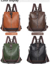 Backpacks PU Leather Travel Back Pack Ladies Large Capacity Shoulder Handbags