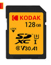 KODAK SD Cards for Camera 100MB/s High Speed Memory Card 256GB 128GB 64GB SDXC C10 A1 U3 V30 UHS-I sdcards for 4K HD SLR DV