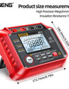 Digital Megohmmeter Meters Insulation Earth Resistance Meter Tester Cable High Voltage Voltmeter Resistor Meter Tool