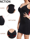 Women V Neck Full Slip Shapewear Push Up Waist Trainer Bodysuits Tummy Control Butt Lifter Under Dress Corsets