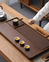 Tea Tray Household Solid Wood Tea Brewing Table Light Luxury High-End Tea Tray Kung Fu Tea Set Office Desk Wooden Tray