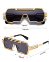Heavy Metal Steampunk Sunglasses For Men Square Vintage Punk Fashion Glasses
