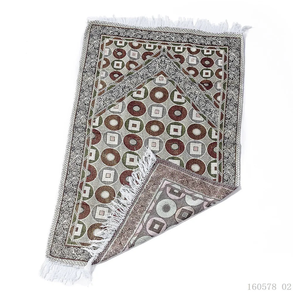 Prayer Rug Islamic Muslim Prayer-Rug with Elegant Design Bags Soft Carpet for Ramadan Islamic Muslim Gift for Family Friends