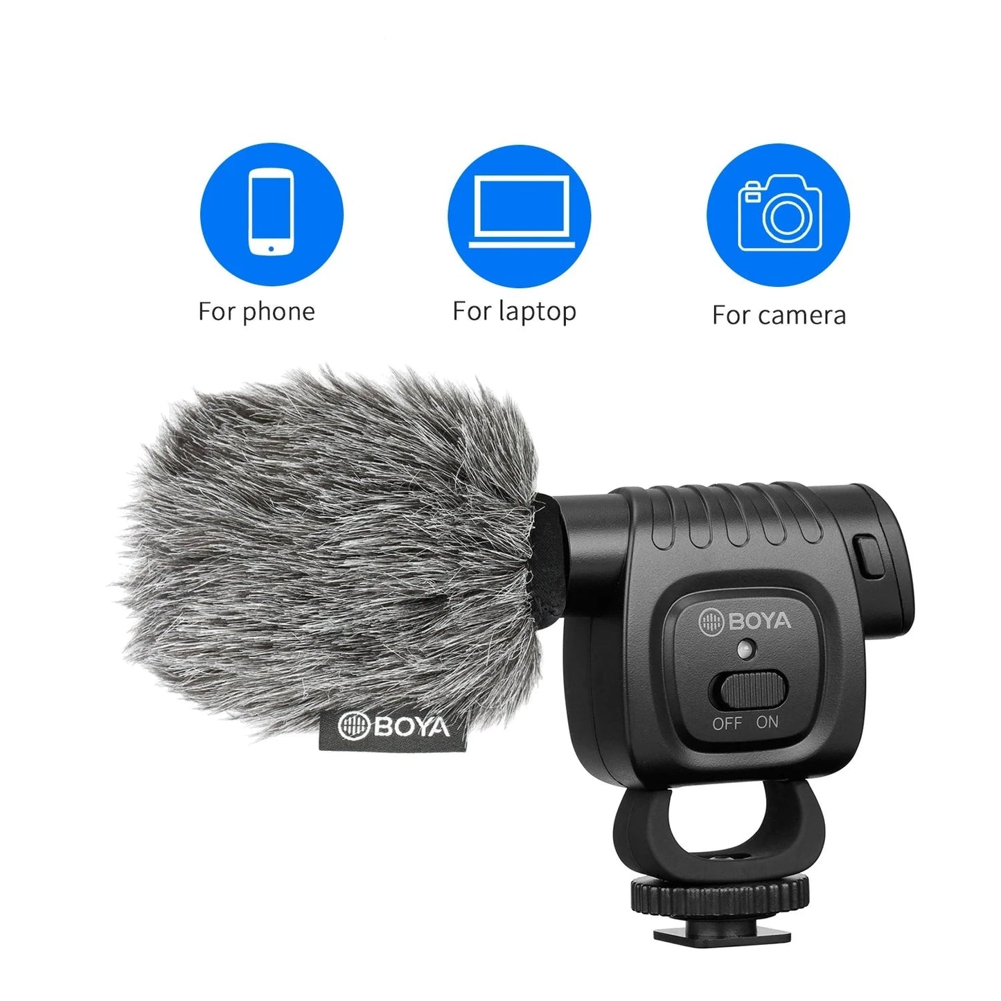 On Camera Cardioid Condenser Microphone Audio Video Mic for Canon Nikon DSLR PC Smartphone Live Streaming Vlog